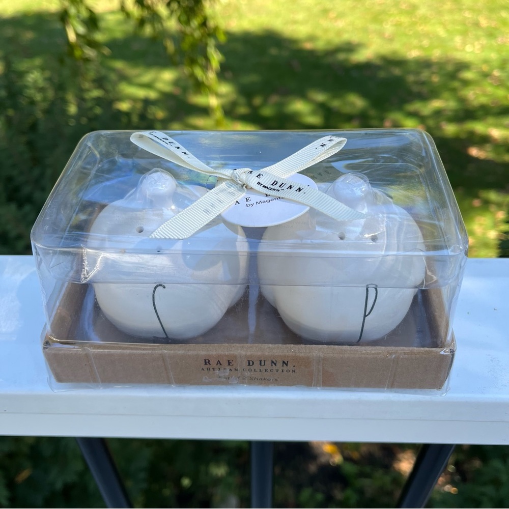 RAE DUNN White Pumpkin S&P Shakers